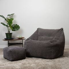 icon® Soul Cord Lounge Chair Bean Bag in charcoal