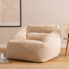 Icon Natalia Faux Rabbit Fur Armchair Bean Bag