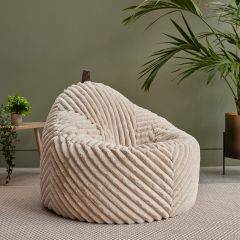 icon Cocoon Ribbed Faux Fur Chair