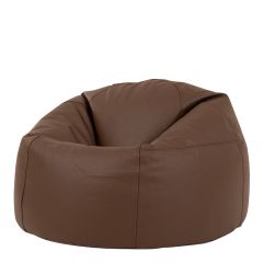 Real Leather Classic Bean Bag in black
