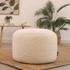 icon® Iggy Fleece Footstool, Natural