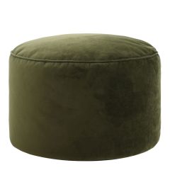 icon® Milano Velvet Pouffe, Olive Green