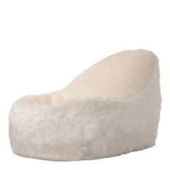 Cream Fur Lounger Bean Bag