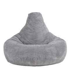 icon® Dalton, Cord High Back Bean Bag Recliner in grey white background