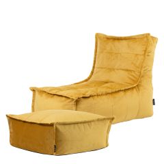 icon® Dolce Velvet Lounger Bean bag & Footstool