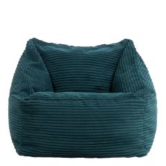 Teal cord kids armchair bean bag