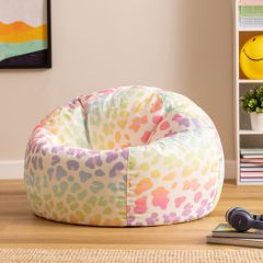 Icon Teen Ombre Leopard Print Classic Bean Bag, Multicolour