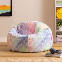 Icon Teen Ombre Mermaid Print Classic Bean Bag, Multicolour