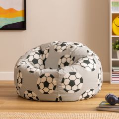 Icon Teen Football Print Classic Bean Bag, Multicolour