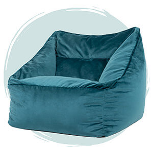 Velvet Armchair Bean Bag