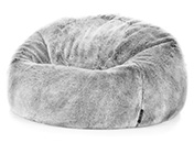 Faux Fur Silver Bean Bag